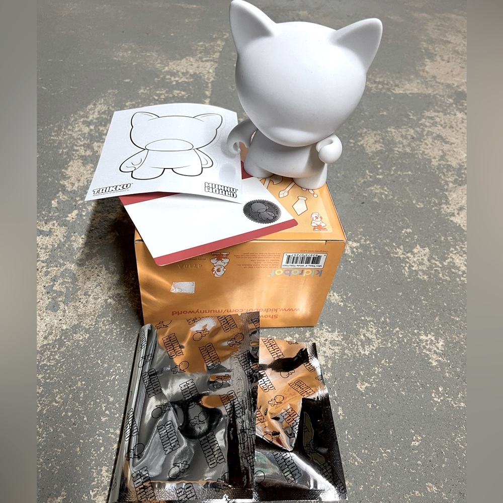 New in box Kid Robot 4” mini do it yourself Trikky. Unopened accessory